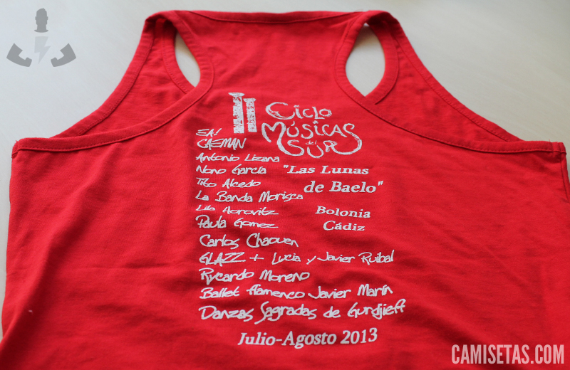 camiseta tirantes personalizada