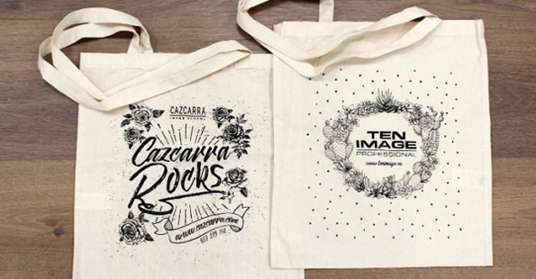 Imprimir serigrafía en bolsas de tela