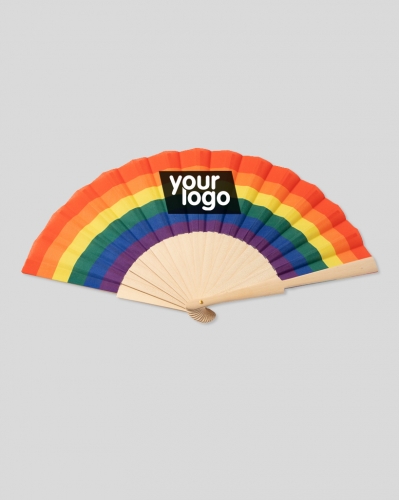 Abanicos multicolor personalizados