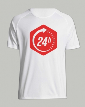 Camiseta Camisetas PromoBasic-24h Camiseta deportiva blanca entrega urgente TSPORT