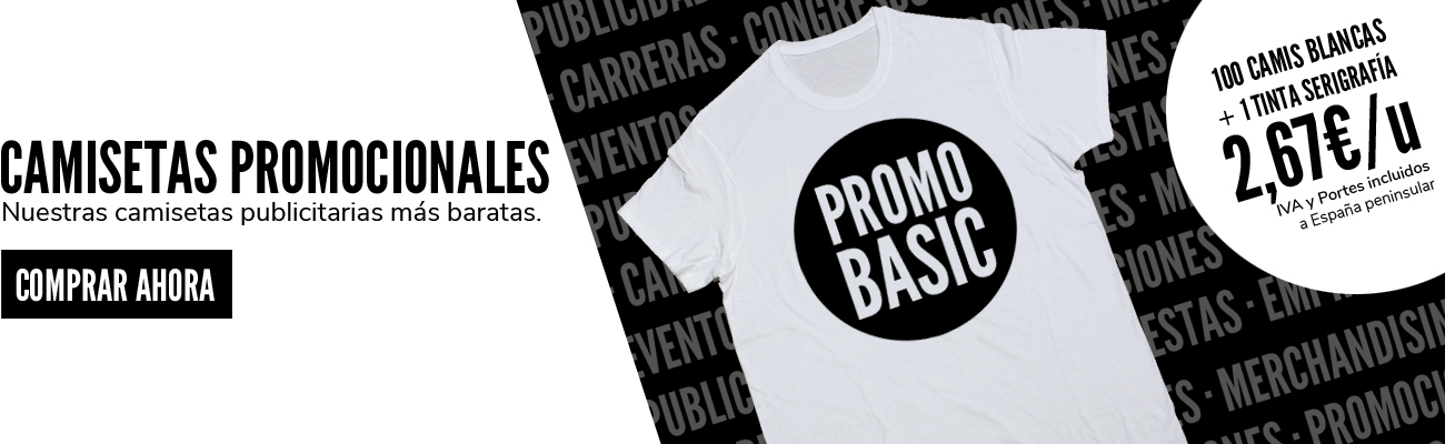Camisetas blancas para eventos y promos